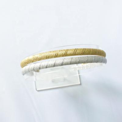 China Fashion Plastic Gold Hair Bands/Ribbon Girl Headband for sale