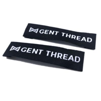 China Sustainable Fashionable End Ply Polyester Fabric Tags Custom Satin Fabric Tags for sale