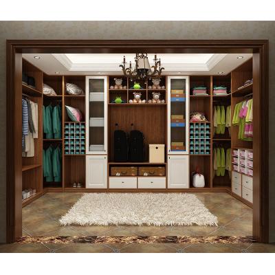 China (Size)Adjustable Durable Fabric Closet Organized Glass Door Wardrobe Factory Supply for sale