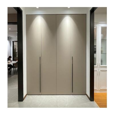 China Adjustable (Height) Pull Out Folding Double Door PVC Membrane Wardrobe for sale