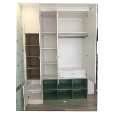 China Convertible Clean White With Green Closet Wardrobe Kid's Room Star Friendly Handle for sale