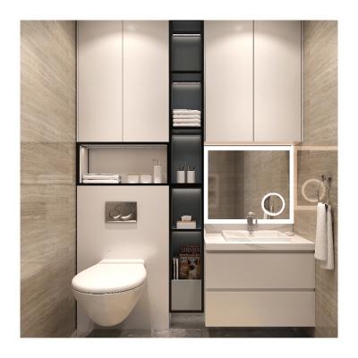 China Factory Modern Custom Bathroom Vanity Cabinets White Bathroom Vanity Cabinet for sale