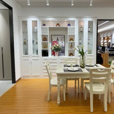 China Wholesale Adjustable Custom Cabinet Dining Table Pure White Modern Dining Table (Size) for sale