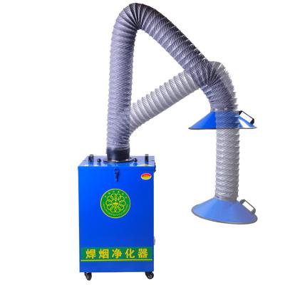 China Dual Portable Flexible Welding Extraction Arms Mobile Welding Scrubber Fume Extractor for sale