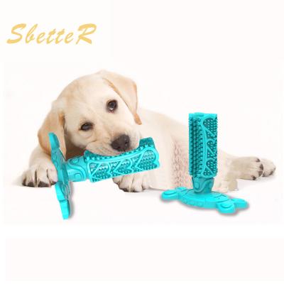 China SPT TPR Pet Shop Pet Toothbrush Stick Viable Chewing Dog Teeth Cleaning Toy for sale