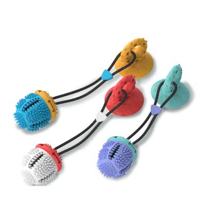 China SPT TPR Pet Toy Viable Accessories Durable Pet Interactive Chew Toys With Sucker Rope For Dog for sale