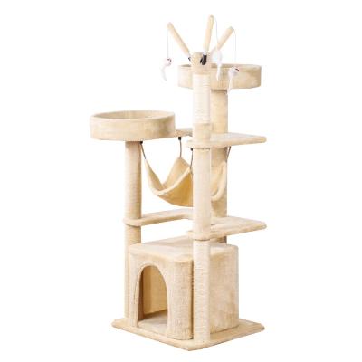 China New SPT Design Scratch Tree Customized Cat Scratch Tree Tower Luxury Large Sustainable Cat Tree House Tower for sale