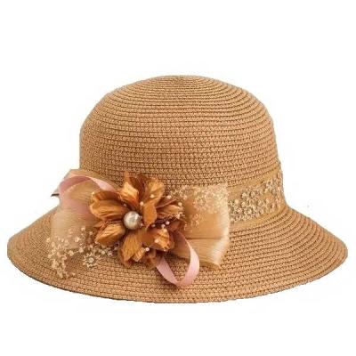 China Summer Eco-Friendly Hats For Women Flat Top Beach Wholesale Straw Hat Female Sun Wide Brim Girl Party Paper High Quality Hat for sale