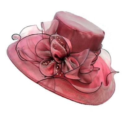 China Character European new and American flowers mesh visor beach sun hat female organza hats for sale