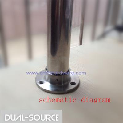 China Stainless Steel Stainless Steel Base Cover For Round Posts for sale