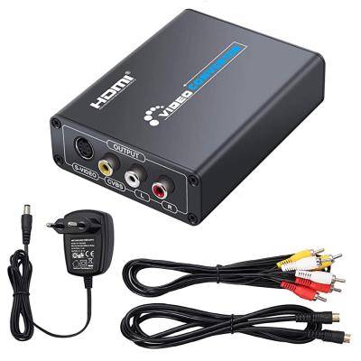 China HDMI to AV Video Converter HDMI S-Video CVBS to SVIDEOSwitcher Adapter 1080P 3RCA PAL/NTSC Switcher for Blu-Ray TV/ PC DVD for sale