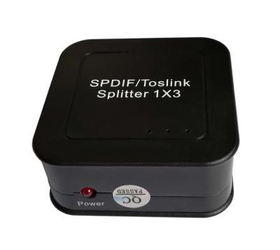 China 1x3 Digital Premium Quality SPDIF TOSLINK Optical Audio Splitter 1 Into 3 Out for sale