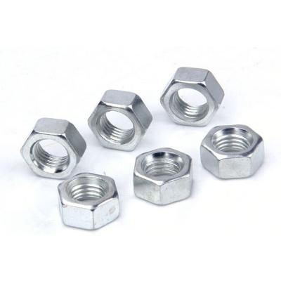 China Heavy Industry Quality Super Carbon Steel Galvanized Hexagon Slotted Zinc-Coated Bolt Nut for sale