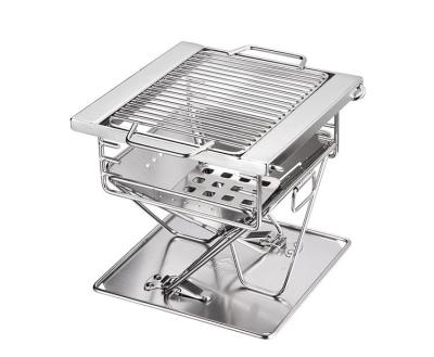 China Height Adjustable Outdoor Camping BBQ Folding Grills, Stainless Steel Charcoal Grill for sale