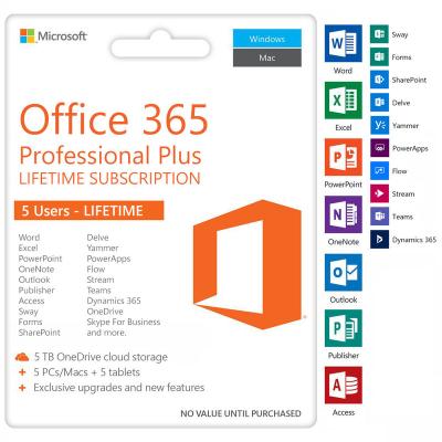 China Office 365 Microsof Account and Password Office 365 Pro Plus 100% Online Office 365 Personal Account Send by email office365 window office for sale