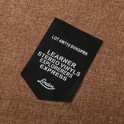 China Viable Wholesale Chinese Clothing Labels Can Be Customized Pattern Black Label Can Be Sewn On The Clothing Label for sale