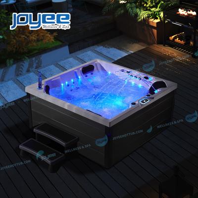 China JOYEE Europe Family 5 Side Three Person Skirt Outdoor Garden Massage Jets Shower Luxury Whirlpool Spa Hot Tub for sale