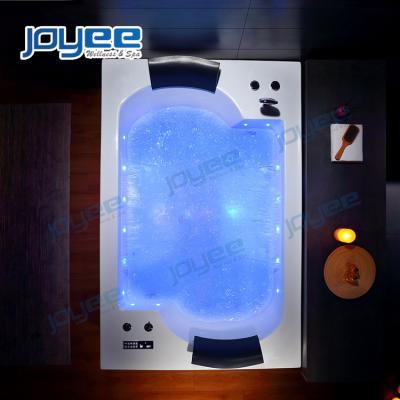 China skirt hot tub (left skirt)Jakuzi double side bathtub massage whirlpool massage person JOYEE 2 with hand shower pillow for sale