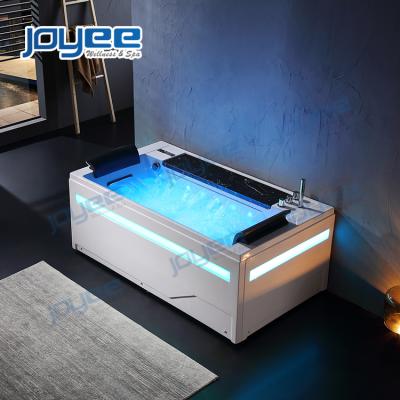 China JOYEE New Skirt Design 1 Person Double Side Whirlpool Bathtub (Left Skirt) with Artificial Outdoor Indoor Stone Jacuzzi Function Hydraulic Massage Bathtub for sale