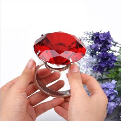 China Global Exaggerated Crystal Diamond Diamond Ring Valentine's Day Gift Wedding Crystal Keepsake Gift for sale