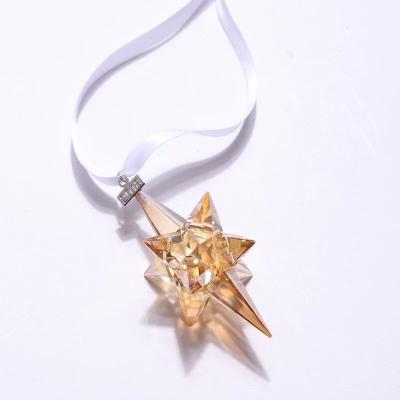 China Global Manufacturing Christmas Tree Star Ornament Hanging Crystal Snowflake for sale