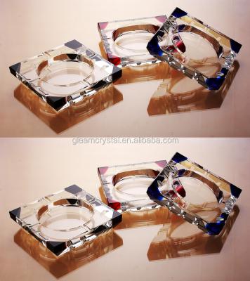 China Four Global Natural Color Crystal Glass Ashtray For Gifts And Room Decoration for sale