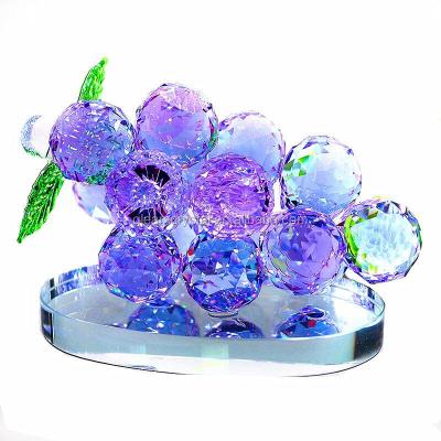 China Global Hot Selling Gift Crystal Glass Artificial Grape For Home Decoration Christmas Decoration for sale