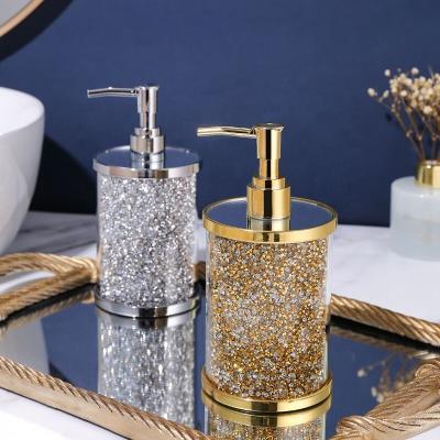 China Sustainable Custom Modern Fine Workmanship Eco-friendly Factory Price Crystal Washing Bathroom Set for sale