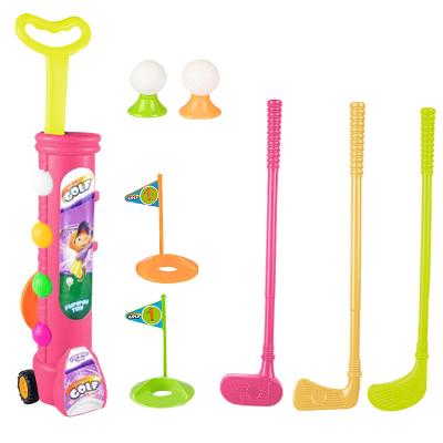 China Detachable and weightable 2022 Manufacturer Kids Golf Club Set Kids Toy Plastic Mini Golf for Kids Outdoor Play Sports Game Set for sale