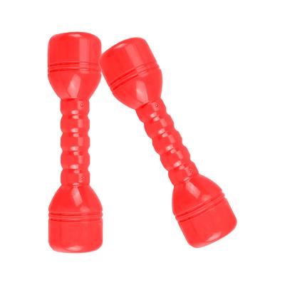 China Home Use Impregnated Dumbbell Colorful Children Dumbbell Sports Indoor Toy Wholesale Plastic Toy Dumbbell Kids for sale