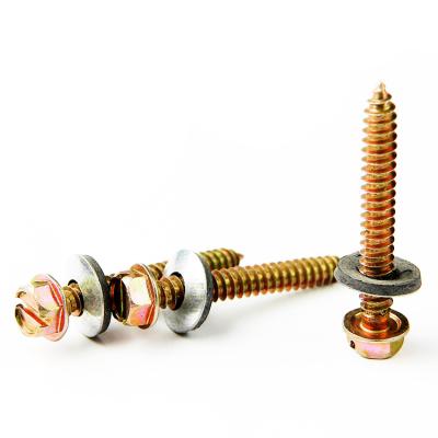 China Pan Wholesale Price Self Drilling Screws Yellow Galvanized Gray Cardboard Chipboard Screw for sale