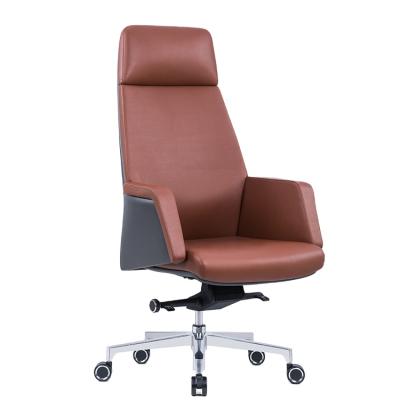 China Swivel Synthetic Office Chair Height Adjustment Office Leather Chair Executve Leather Swivel Chair for sale