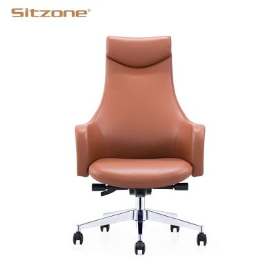 China (Size) Adjustable Hot Selling Comfortable Extended Director Leather Chair for sale