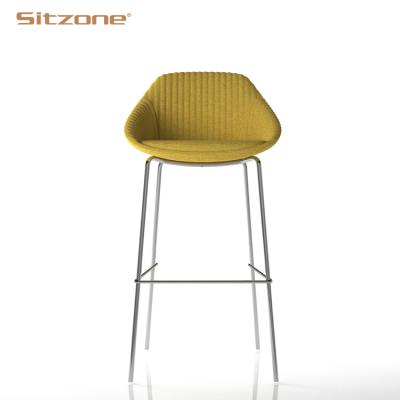 China Contemporary modern upholstery fabric bar stool umpire chair for restaurant and cafe for sale