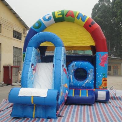 China PVC Mermaid Theme Inflatable Combo Design Inflatable Dry Slide Combo For Kids for sale