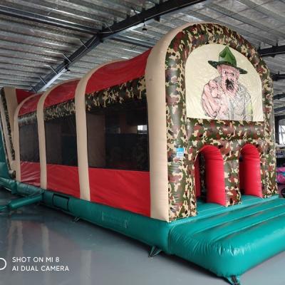 China Lead Free Fantastic Inflatable Military Obstacle Course For Sale Inflatable Military Camouflage Barriers for sale