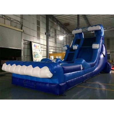 China One Lane Toys Lead Free Commercial Blue 20ft Inflatable Water Slide For Sale for sale