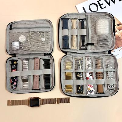 China Casual Watch Band Organizer Watch Straps Holder Carrying Case Storage Bag Travel Pouch for Women Men Most Sizes of Watch Bands for sale