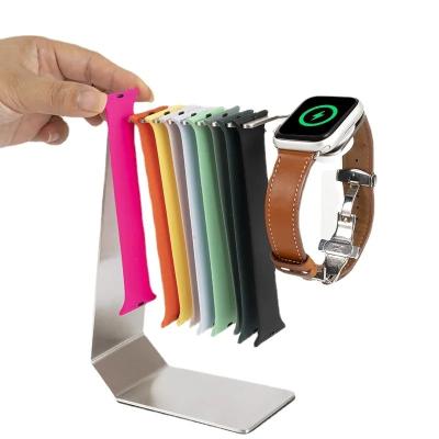 China Durable 304L Watch Stand with Storage Strap Bracket Charger Stand with Band Holder For Apple Watch Smart Watch Charging Base for sale