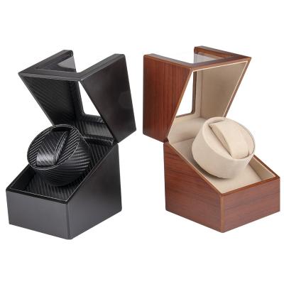 China Simple Watch Winder For Automatic Watches Battery Power Watch Box Mute Rotate Stand Box PU Leather for sale