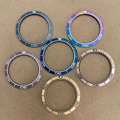 China Modern 38*30.5mm Aluminum Watch Bezel Insert Ring  Matte Watch Replacement Accessories for 40mm Watches for sale