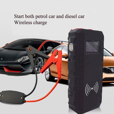 China ce certificate wireless charge 12v portable jump starter with intelligent clamp for sale