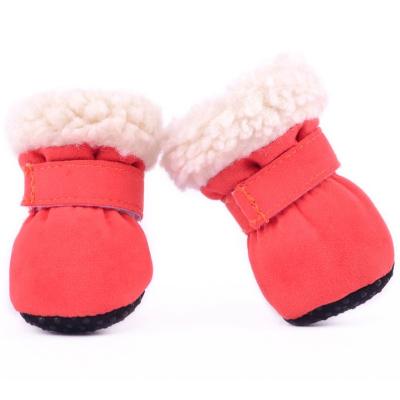 China Muti-color Sustainable Winter Products Pet Warm Dog Shoes Dog Winter Boots For Dogs Wholesale for sale