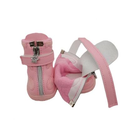 China Autumn And Winter New Pet 2021 stocked shoes puppy cotton shoes snow boots for sale