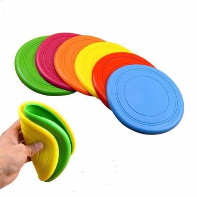 China Daily Pet Trainning Pet Training Supplies Throwing Soft Disc Toys Dog Educational Exercising Silicone for sale