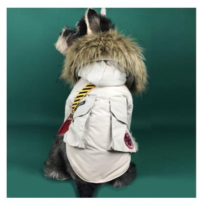 China Sustainable Dog Clothes Winter Down Coat Jacket Corgi Teddy Schnauzer Pomeranian Thickened Pet Clothing for sale