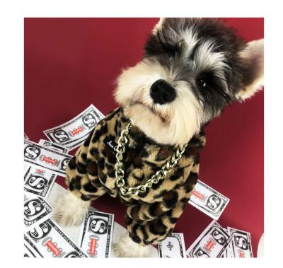 China Viable Dog Clothes Spring Autumn Leopard Print Coat Corgi Teddy Schnauzer Pomeranian Clothing for sale