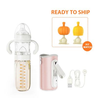 China Hot Selling Feeding Supplies BPA Free RTS Portable Auto Travel Biberon Bebe Heater Baby Bottles For Car for sale