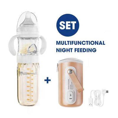 China BPA free OEM 8 oz 240ml usb ppsu milk warmer portable electric heating bottle for baby infant kids for sale