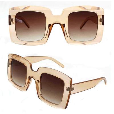 China Oversized Square Plastic Women Sunglasses Gradient Sunglasses Fashion Large Futuristic for sale